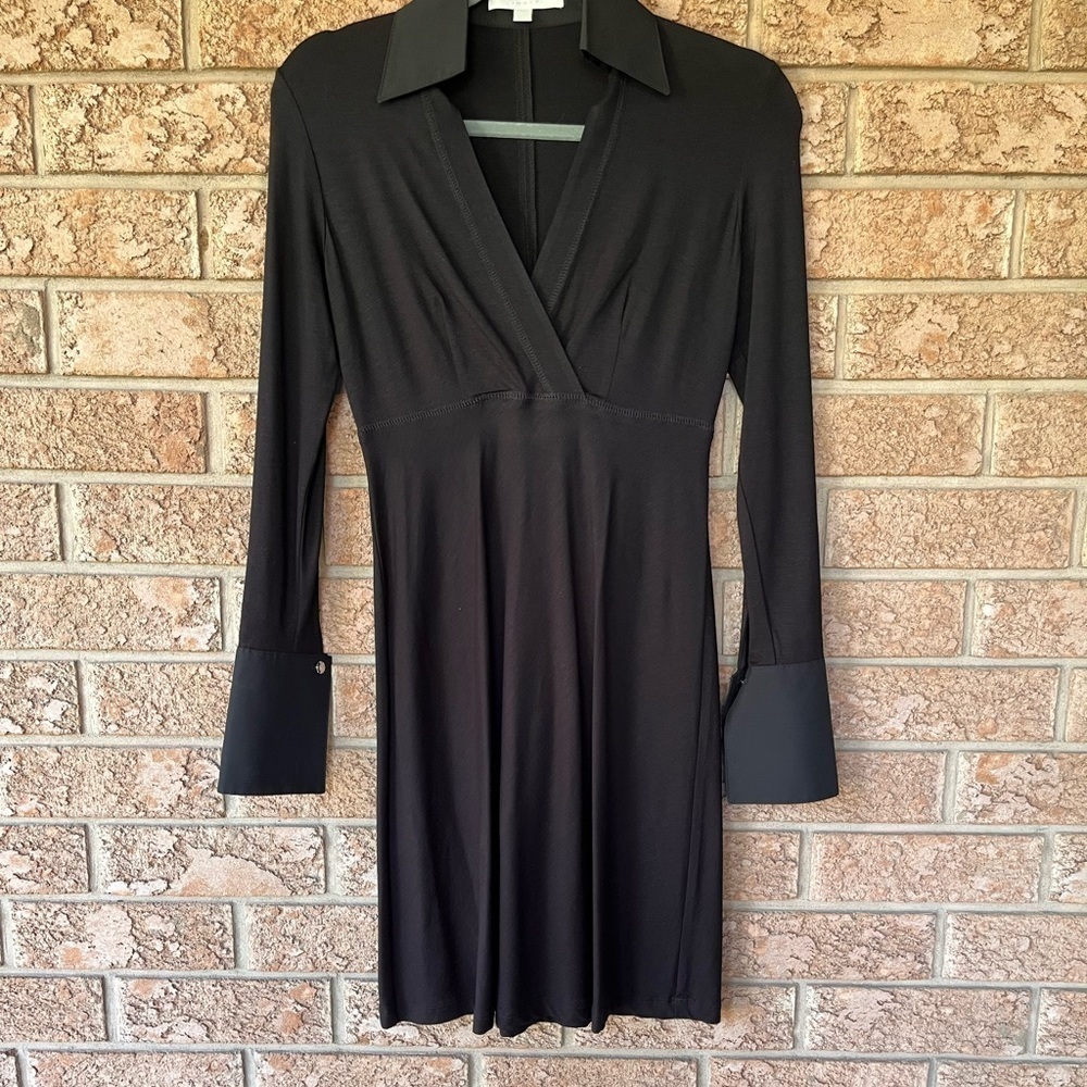 JOSEF| BLACK COLLARED DRESS